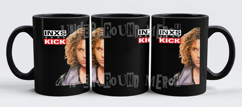 INXS Kick 11oz Black Coffee Mug