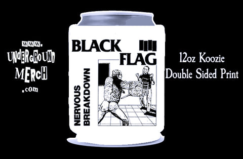 Black Flag Nervous Breakdown 12oz Koozie