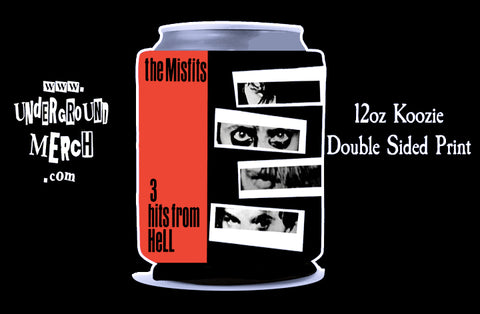 Misfits 3 Hits from Hell 12oz Koozie